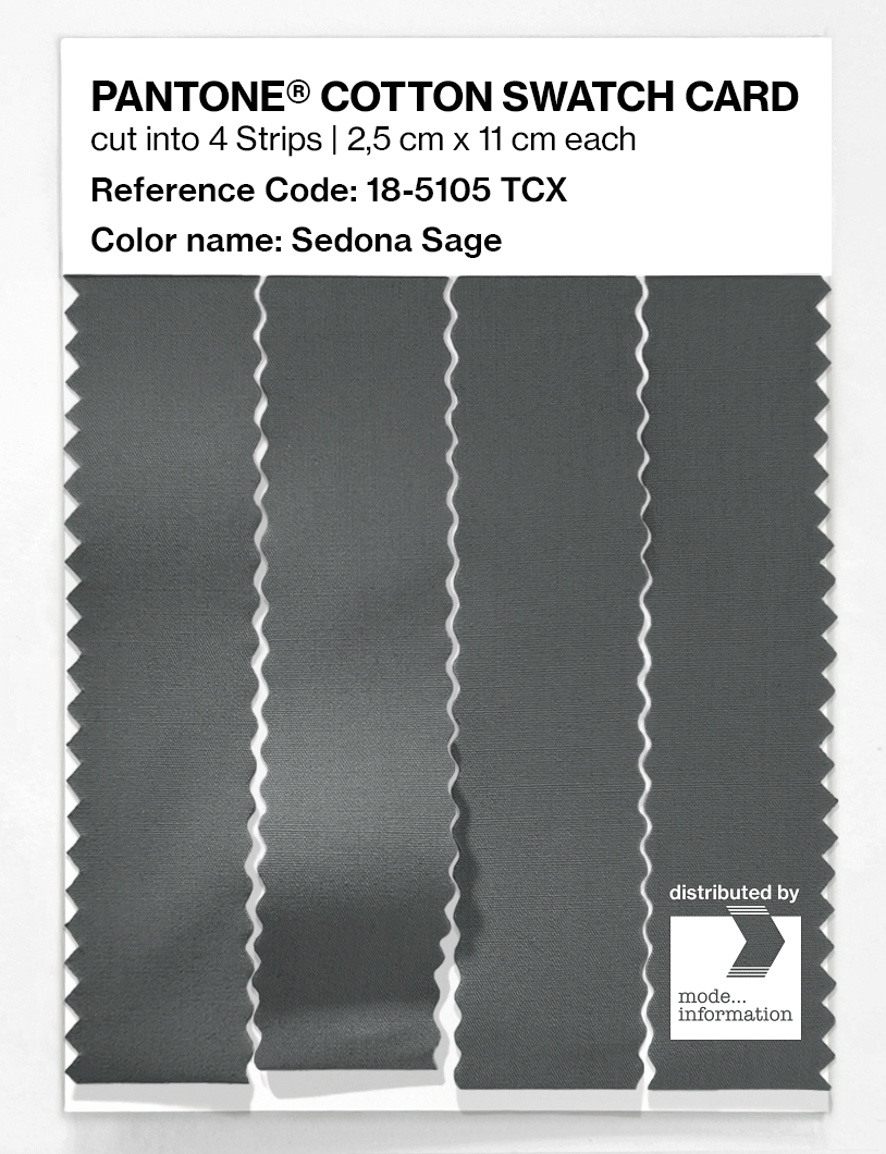Product image 3 of the product “PANTONE® COTTON SWATCH CARD 18-5105 TCX Sedona Sage ”