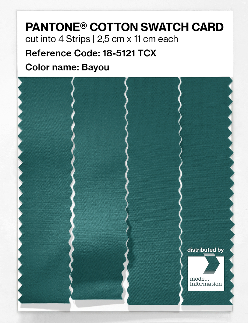 Product image 3 of the product “PANTONE® COTTON SWATCH CARD 18-5121 TCX Bayou ”