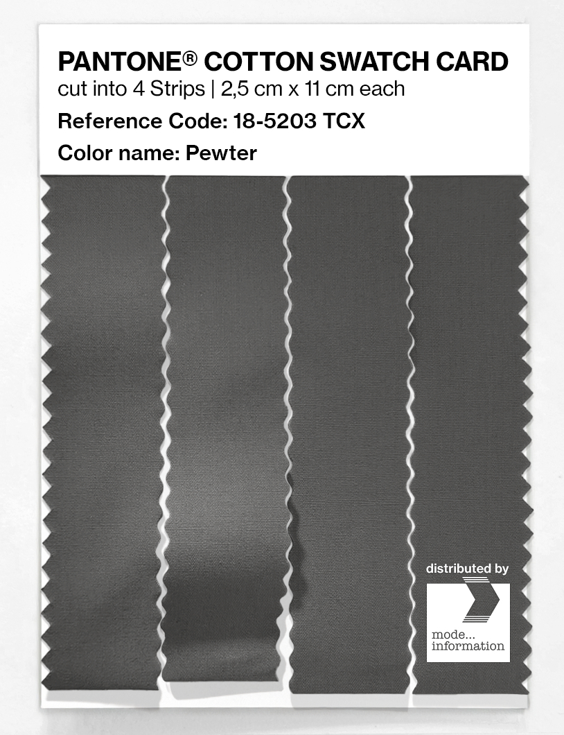 Product image 3 of the product “PANTONE® COTTON SWATCH CARD 18-5203 TCX Pewter ”