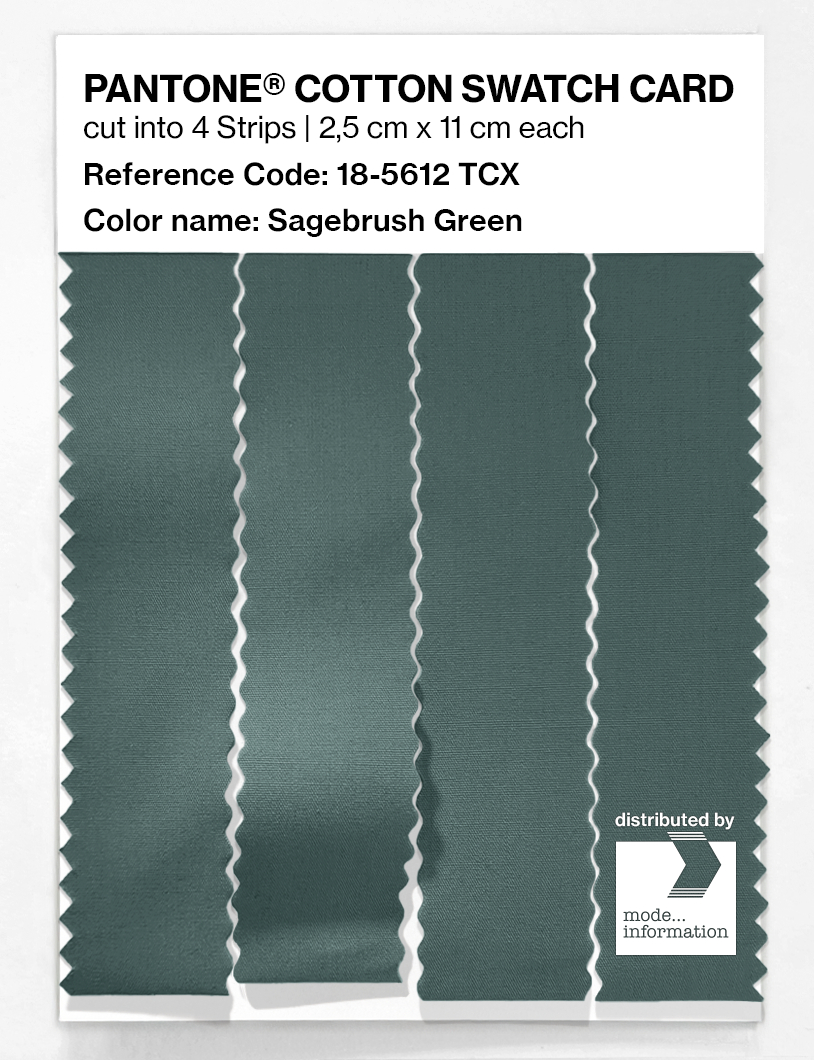 Product image 3 of the product “PANTONE® COTTON SWATCH CARD 18-5612 TCX Sagebrush Green ”