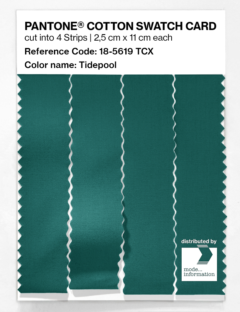 Product image 3 of the product “PANTONE® COTTON SWATCH CARD 18-5619 TCX Tidepool ”