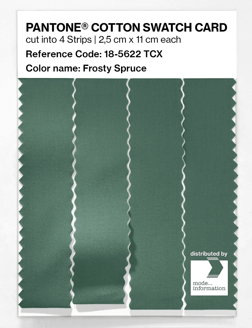 Product image 3 of the product “PANTONE® COTTON SWATCH CARD 18-5622 TCX Frosty Spruce ”