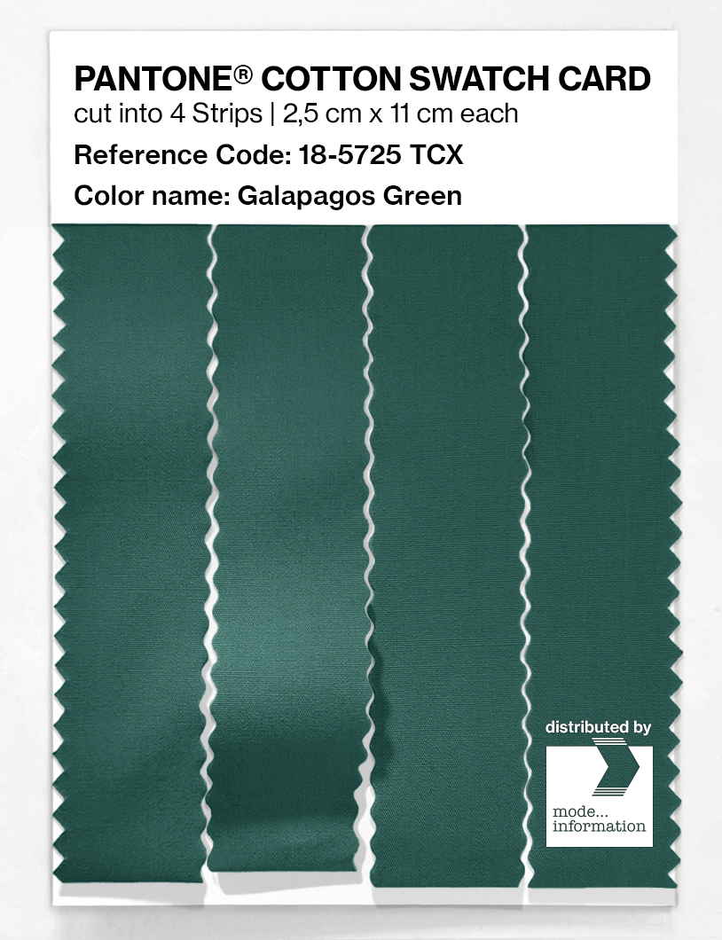 Product image 3 of the product “PANTONE® COTTON SWATCH CARD 18-5725 TCX Galapagos Green ”