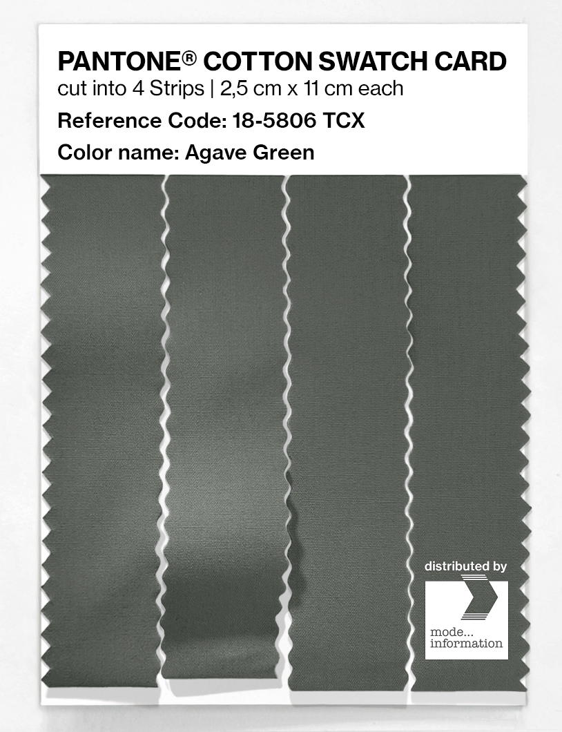 Product image 3 of the product “PANTONE® COTTON SWATCH CARD 18-5806 TCX Agave Green ”