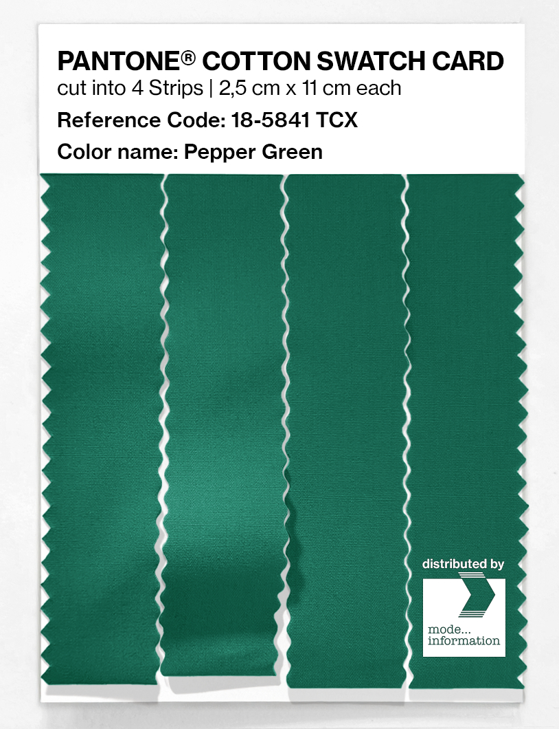 Product image 3 of the product “PANTONE® COTTON SWATCH CARD 18-5841 TCX Pepper Green ”