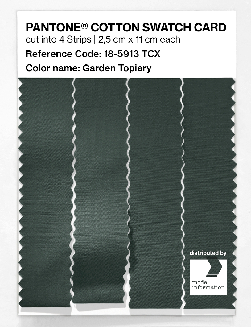 Product image 3 of the product “PANTONE® COTTON SWATCH CARD 18-5913 TCX Garden Topiary ”