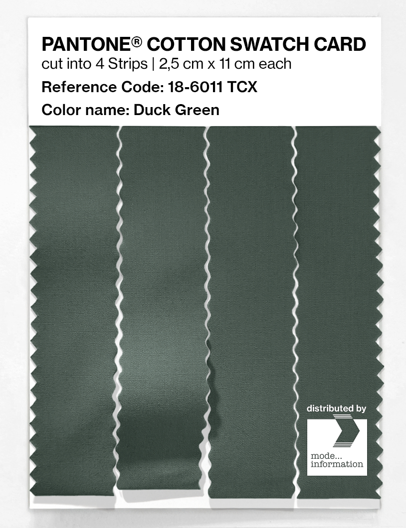 Product image 3 of the product “PANTONE® COTTON SWATCH CARD 18-6011 TCX Duck Green ”