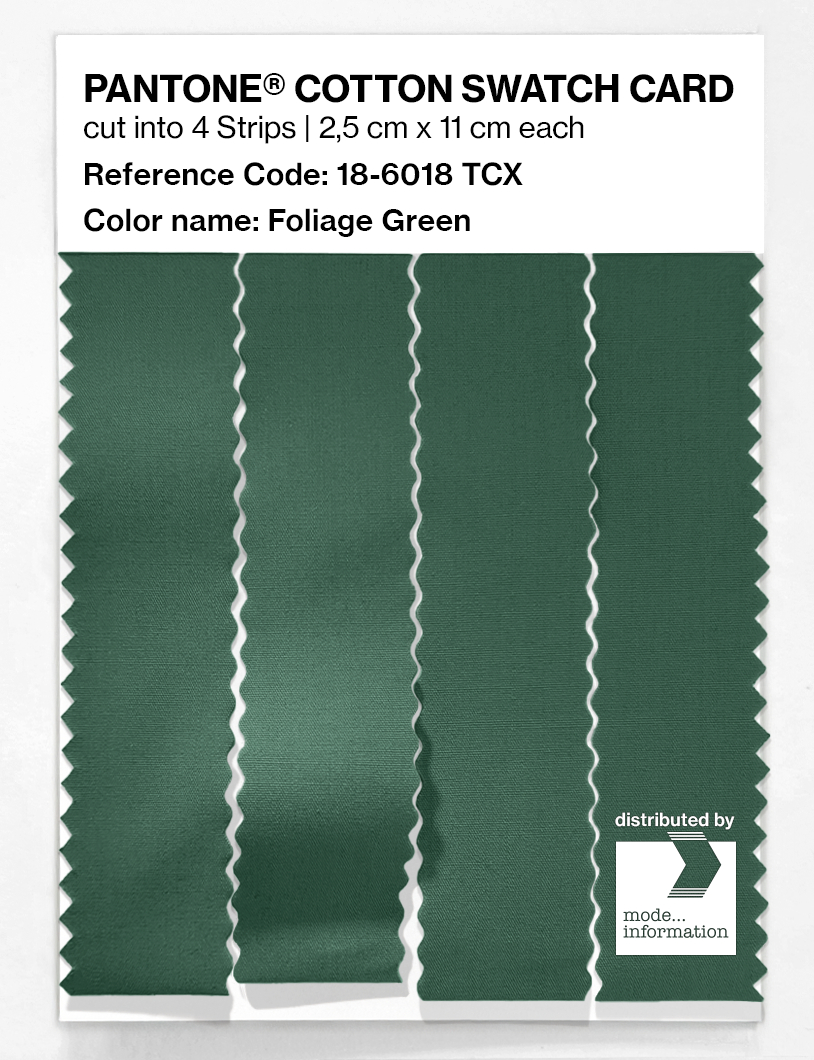 Product image 3 of the product “PANTONE® COTTON SWATCH CARD 18-6018 TCX Foliage Green ”