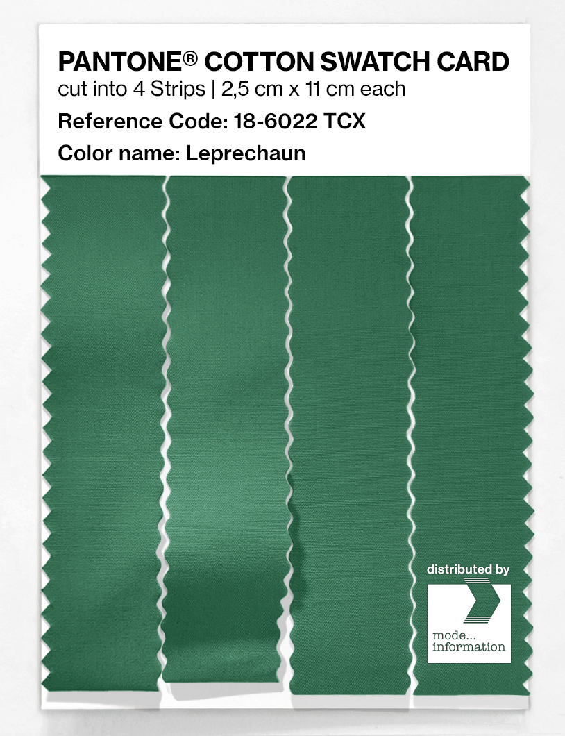 Product image 3 of the product “PANTONE® COTTON SWATCH CARD 18-6022 TCX Leprechaun ”