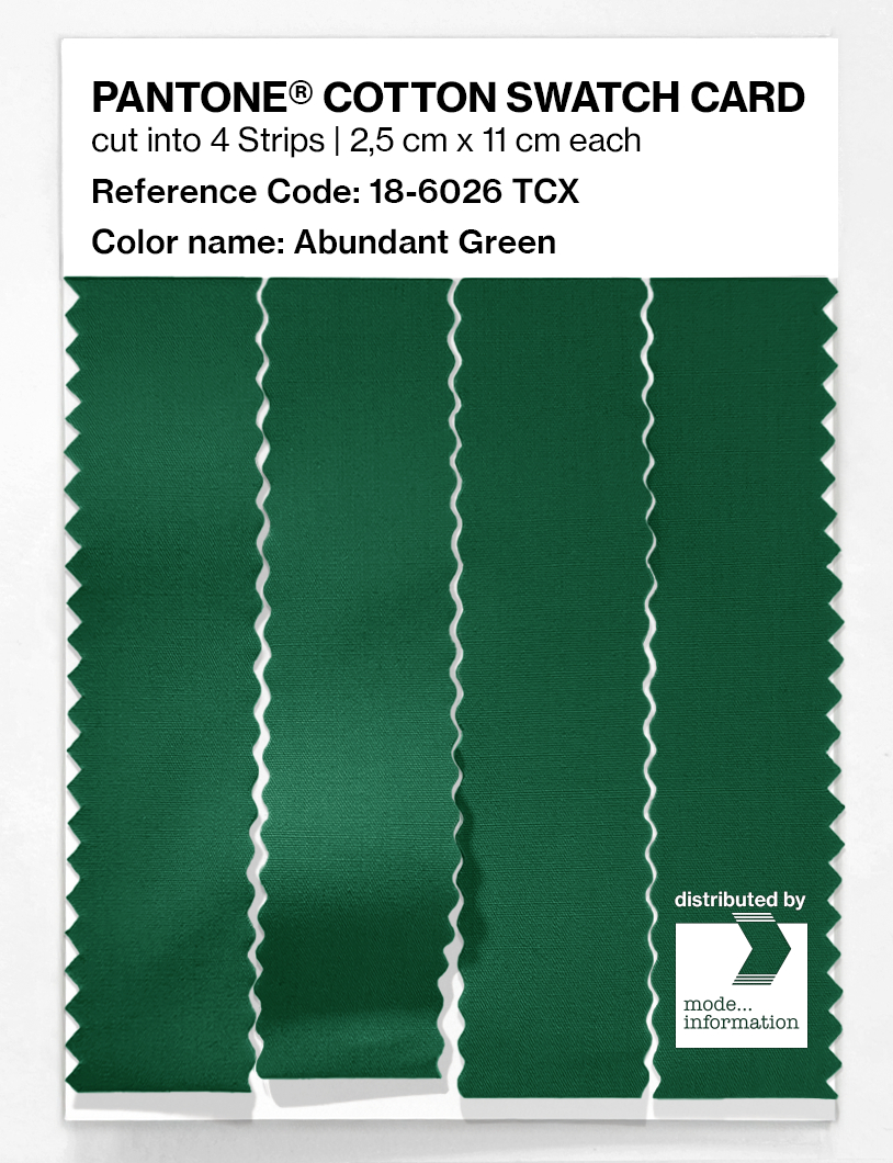 Product image 3 of the product “PANTONE® COTTON SWATCH CARD 18-6026 TCX Abundant Green ”