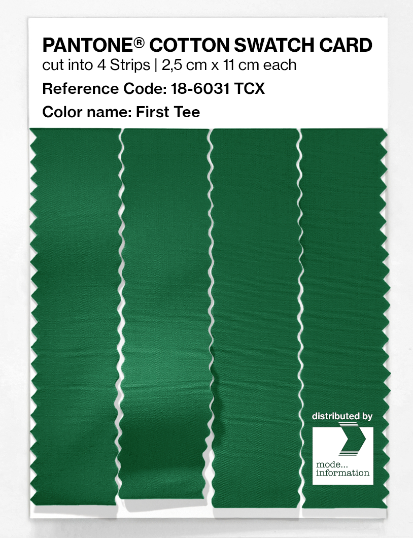 Product image 3 of the product “PANTONE® COTTON SWATCH CARD 18-6031 TCX First Tee ”
