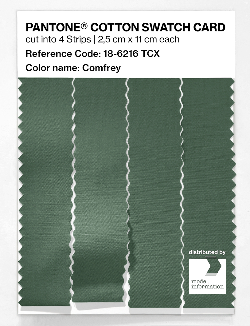 Product image 3 of the product “PANTONE® COTTON SWATCH CARD 18-6216 TCX Comfrey ”
