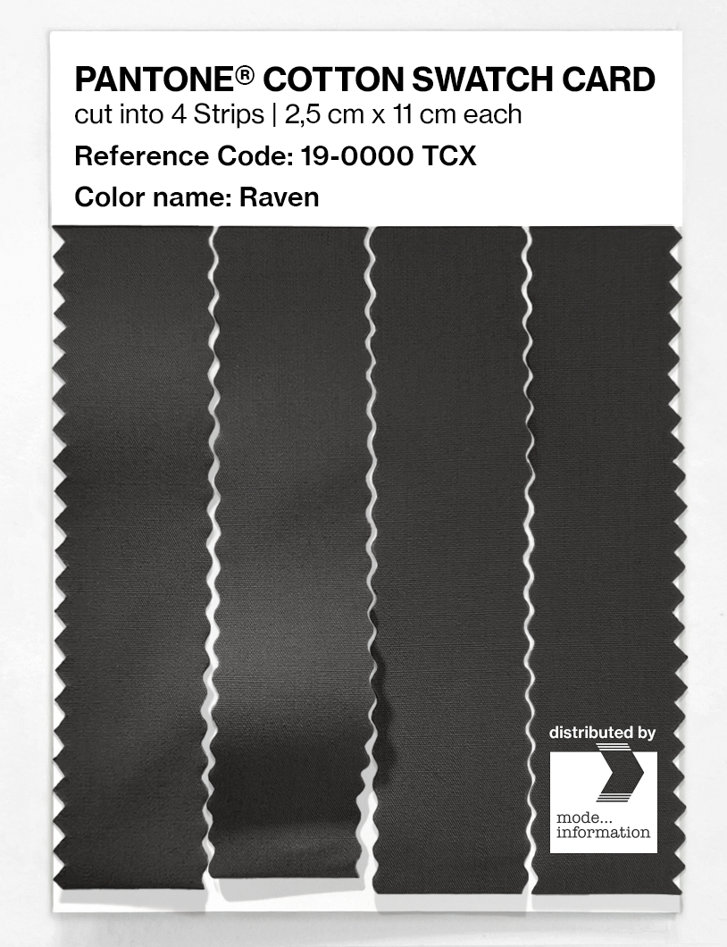 Product image 3 of the product “PANTONE® COTTON SWATCH CARD 19-0000 TCX Raven ”