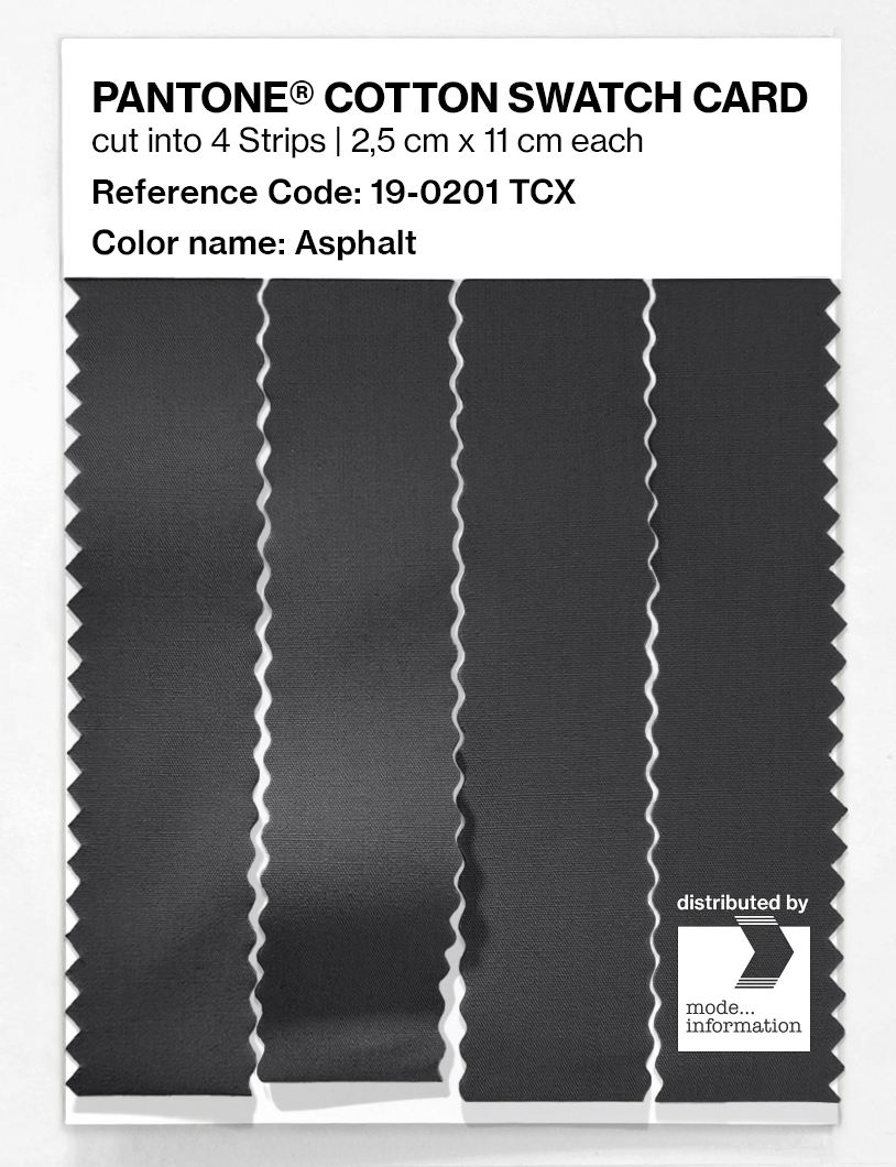 Product image 3 of the product “PANTONE® COTTON SWATCH CARD 19-0201 TCX Asphalt ”