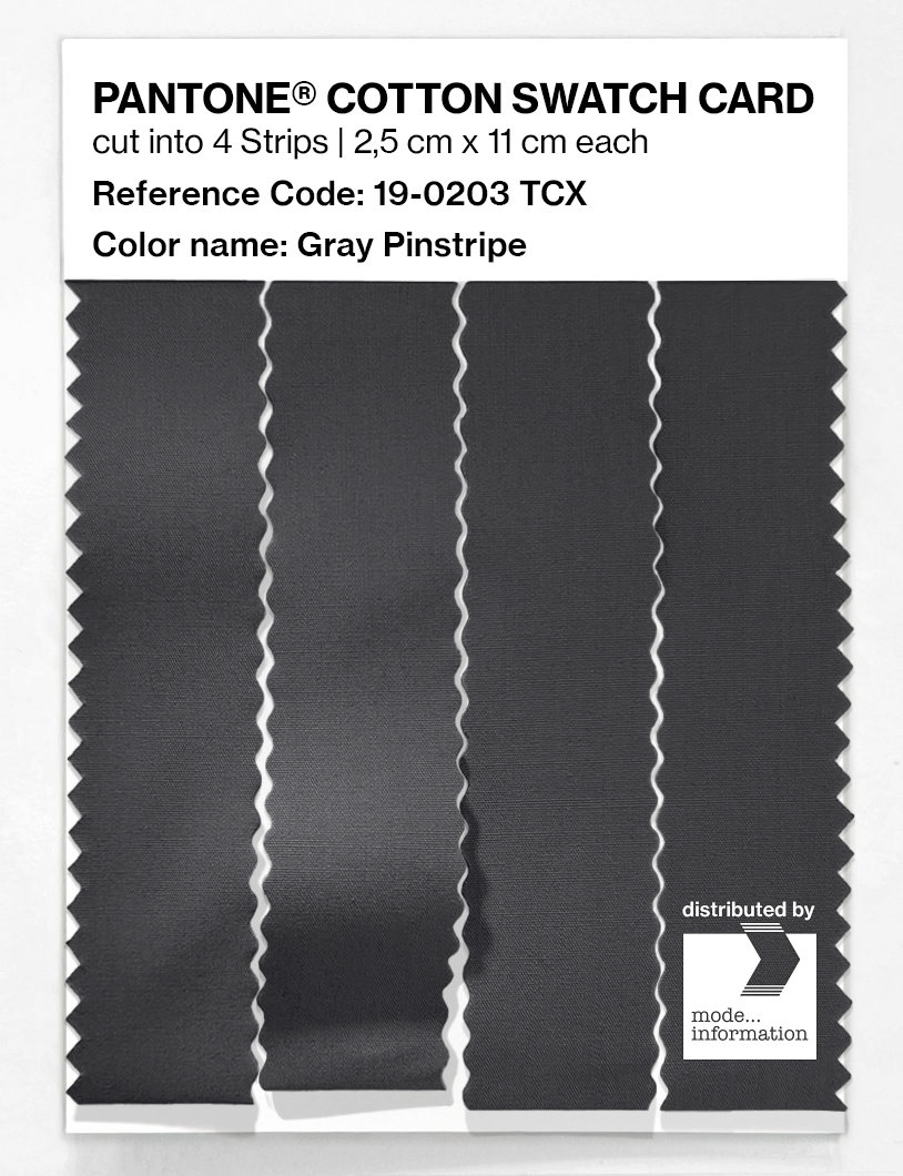 Artikelbild 3 des Artikels “PANTONE® COTTON SWATCH CARD 19-0203 TCX Gray Pinstripe “