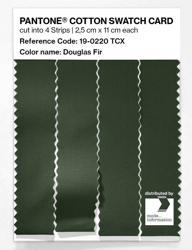 Product image 3 of the product “PANTONE® COTTON SWATCH CARD 19-0220 TCX Douglas Fir ”