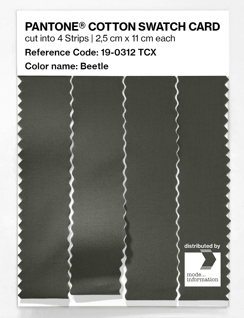 Product image 3 of the product “PANTONE® COTTON SWATCH CARD 19-0312 TCX Beetle ”