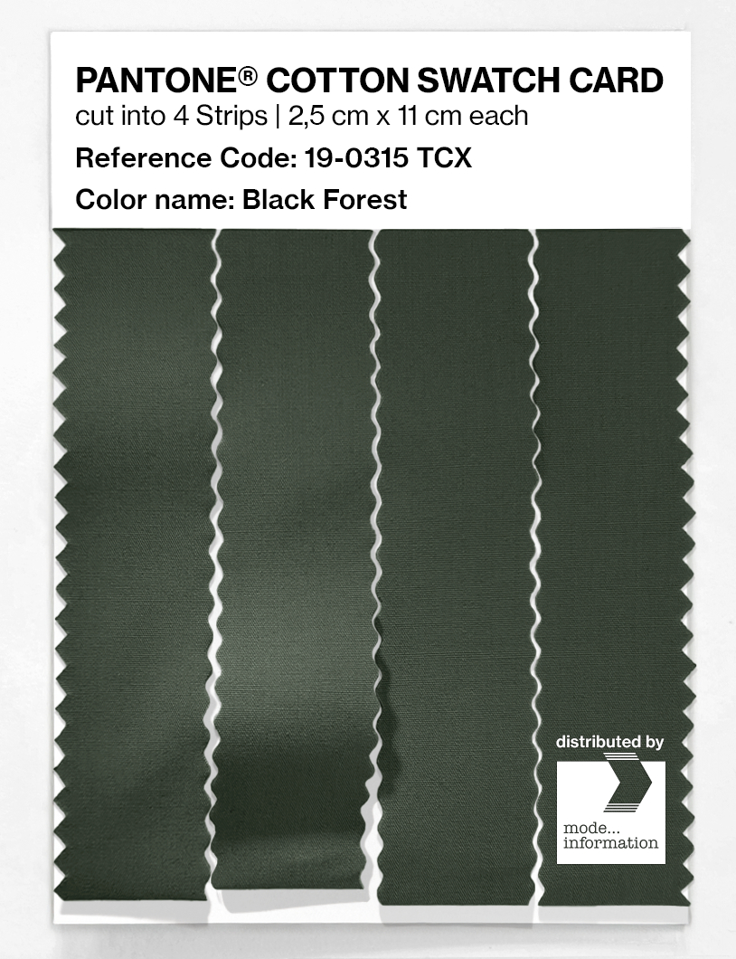 Product image 3 of the product “PANTONE® COTTON SWATCH CARD 19-0315 TCX Black Forest ”