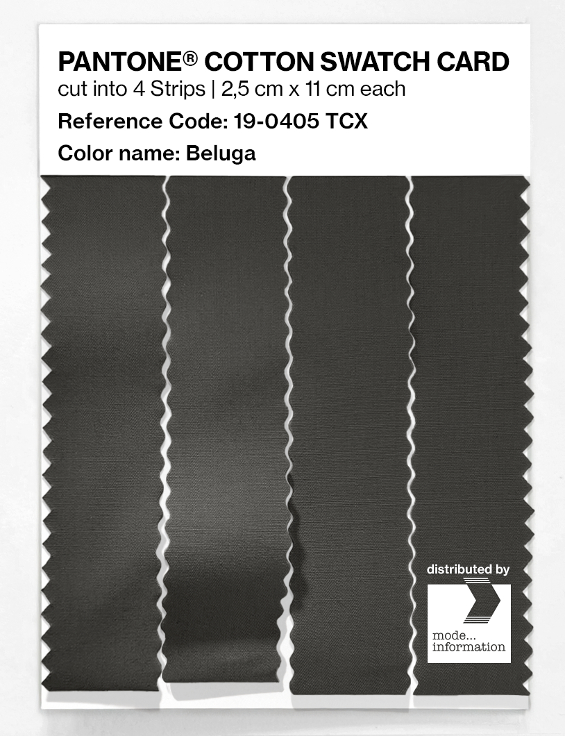 Product image 3 of the product “PANTONE® COTTON SWATCH CARD 19-0405 TCX Beluga ”