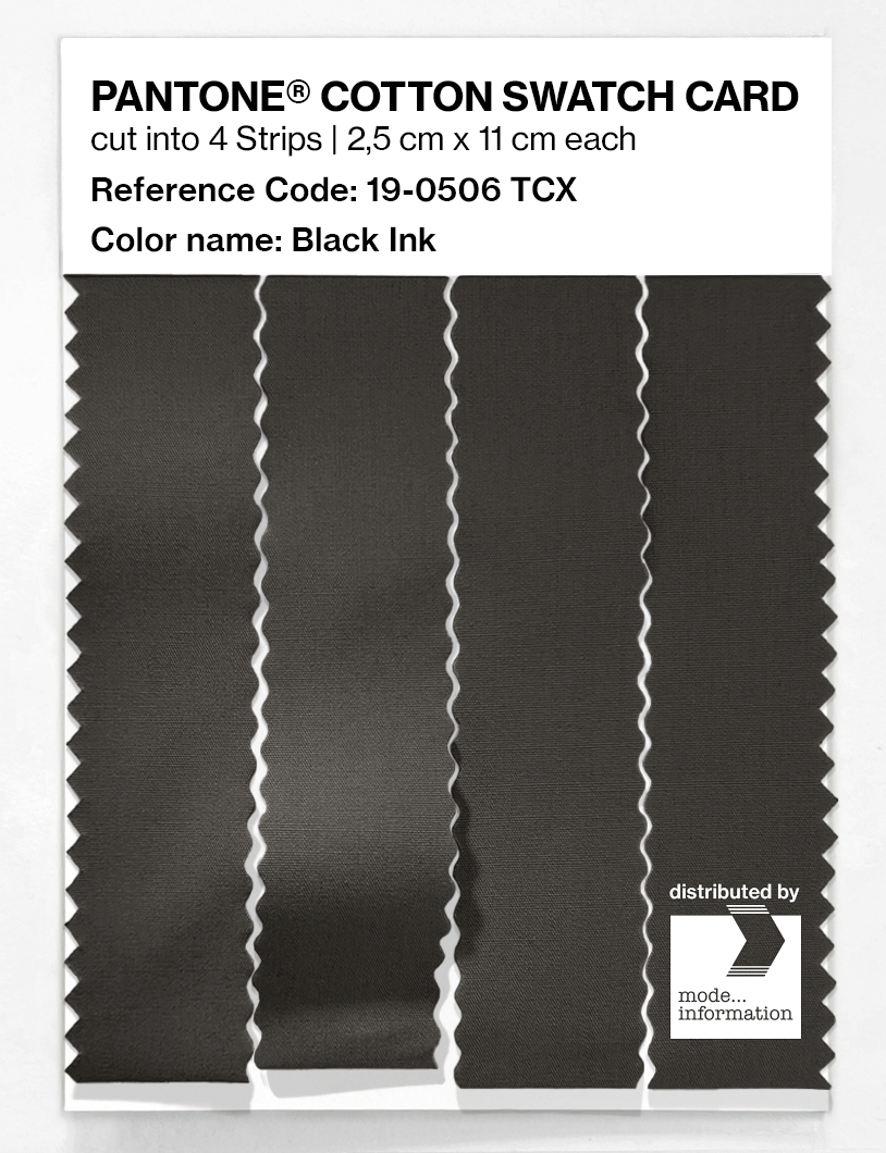 Product image 3 of the product “PANTONE® COTTON SWATCH CARD 19-0506 TCX Black Ink ”