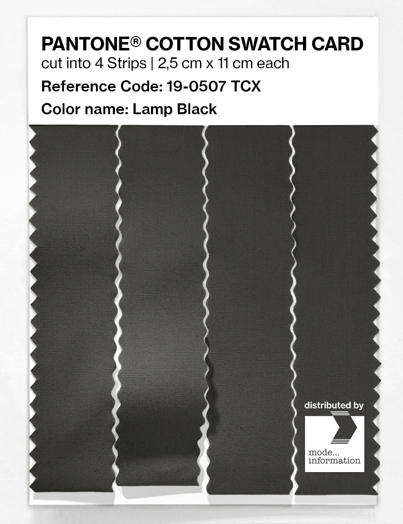 Product image 3 of the product “PANTONE® COTTON SWATCH CARD 19-0507 TCX Lamp Black ”