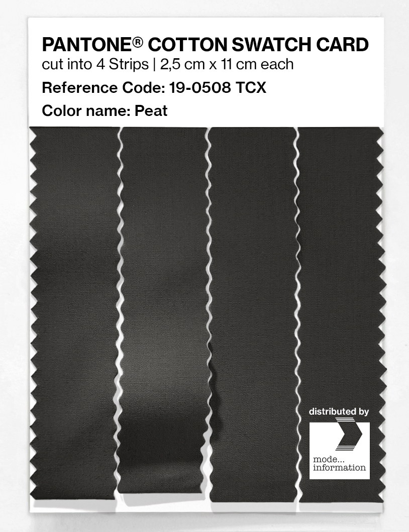 Product image 3 of the product “PANTONE® COTTON SWATCH CARD 19-0508 TCX Peat ”