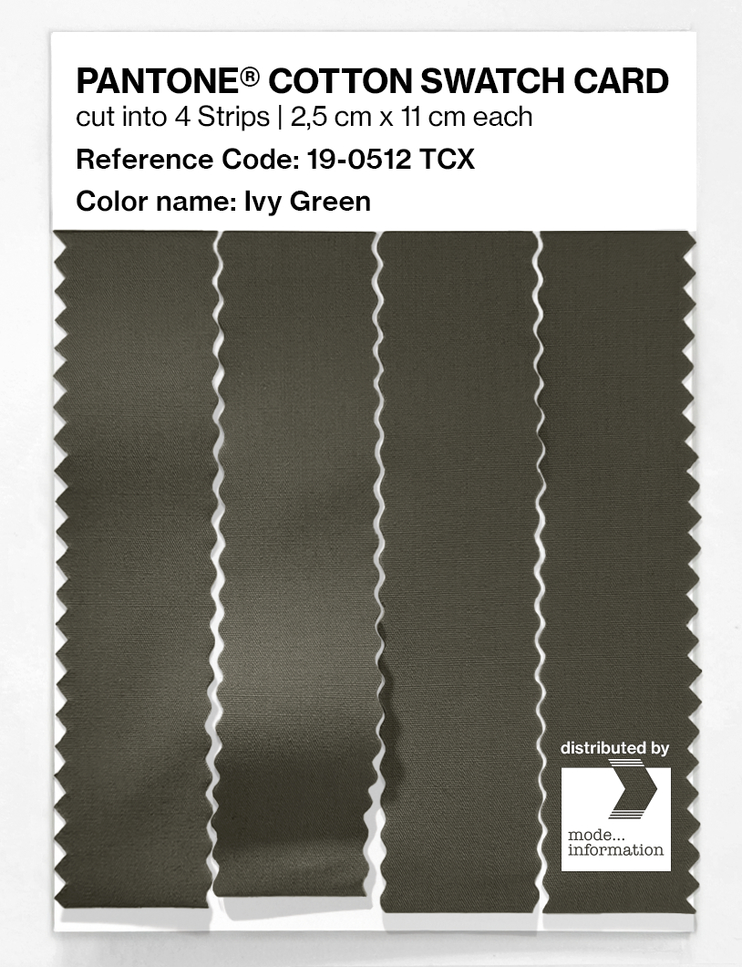 Product image 3 of the product “PANTONE® COTTON SWATCH CARD 19-0512 TCX Ivy Green ”