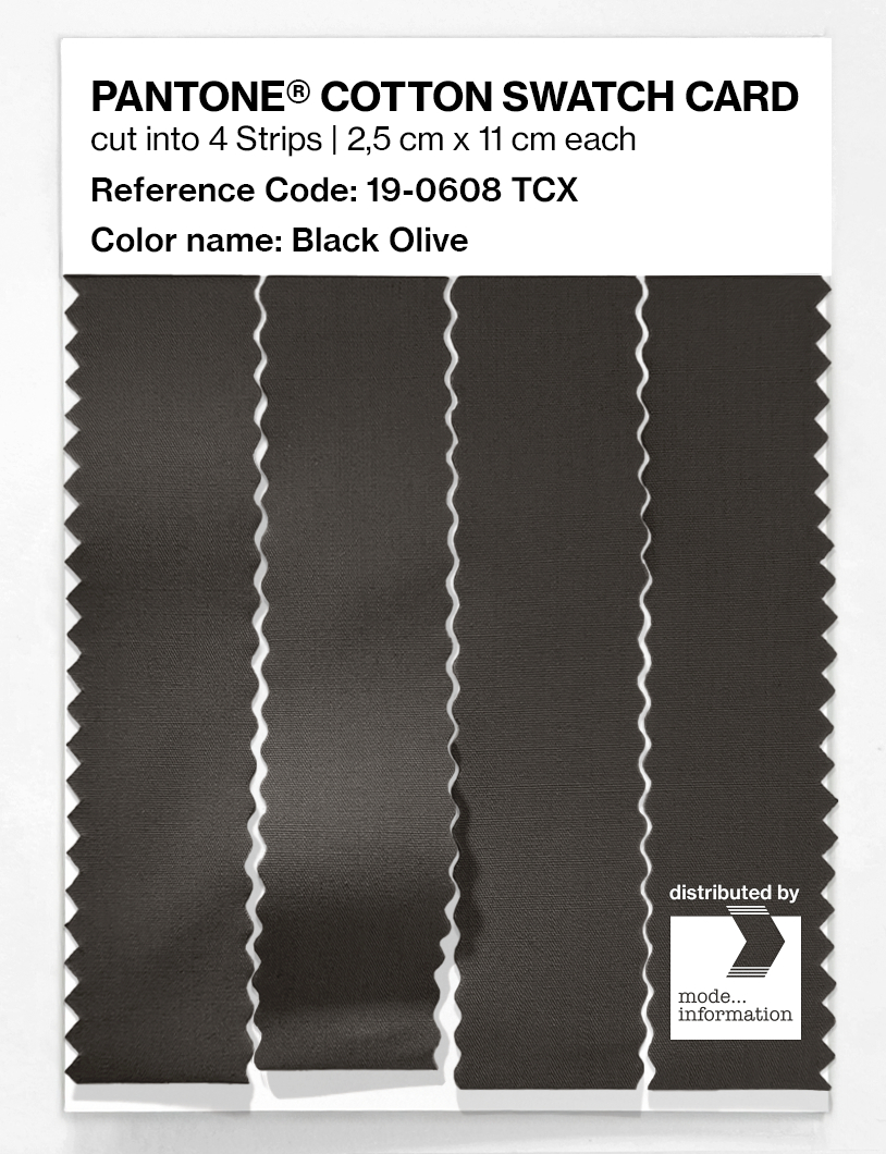 Product image 3 of the product “PANTONE® COTTON SWATCH CARD 19-0608 TCX Black Olive ”