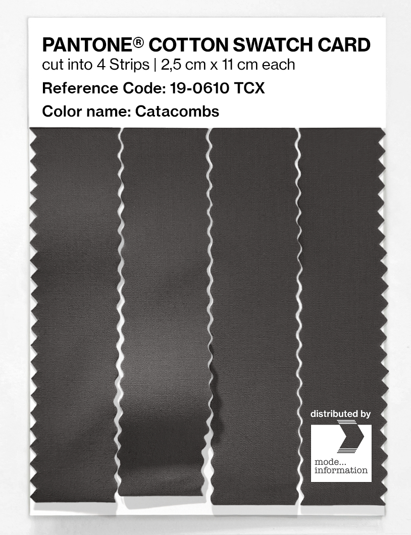 Product image 3 of the product “PANTONE® COTTON SWATCH CARD 19-0610 TCX Catacombs ”