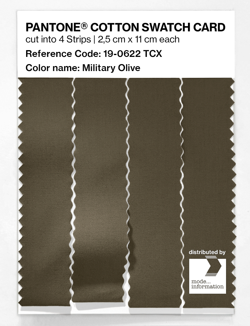 Product image 3 of the product “PANTONE® COTTON SWATCH CARD 19-0622 TCX Military Olive ”