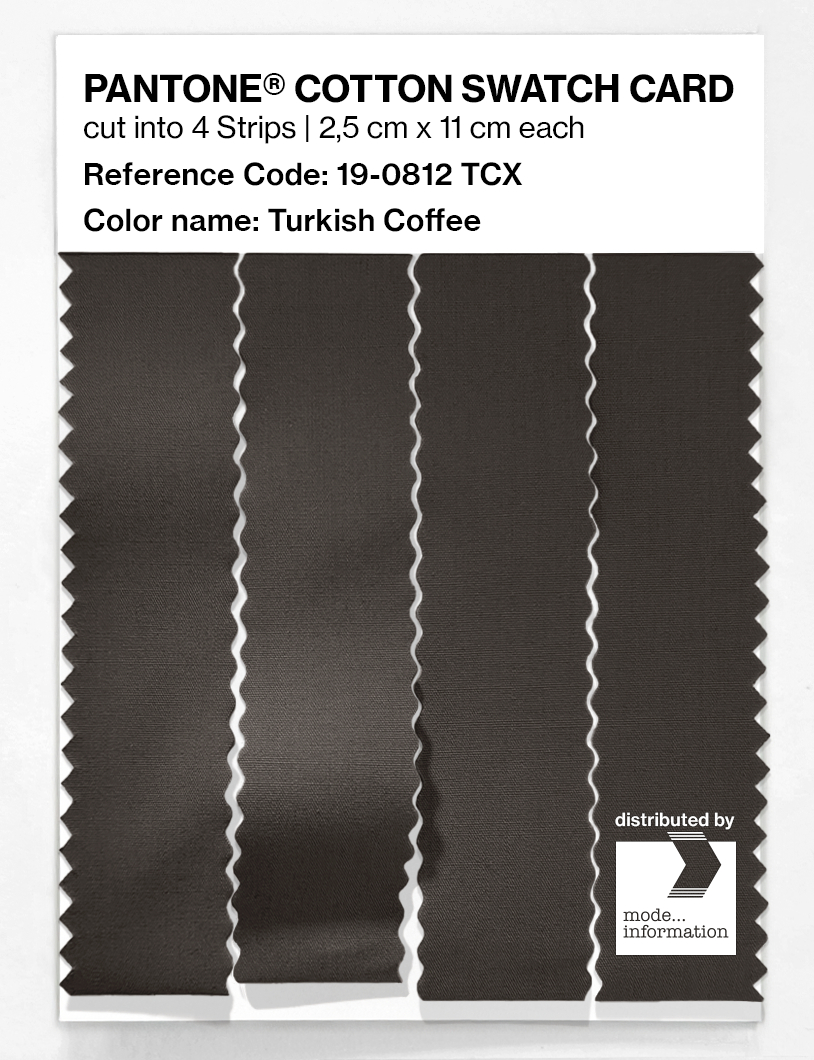 Product image 3 of the product “PANTONE® COTTON SWATCH CARD 19-0812 TCX Turkish Coffee ”