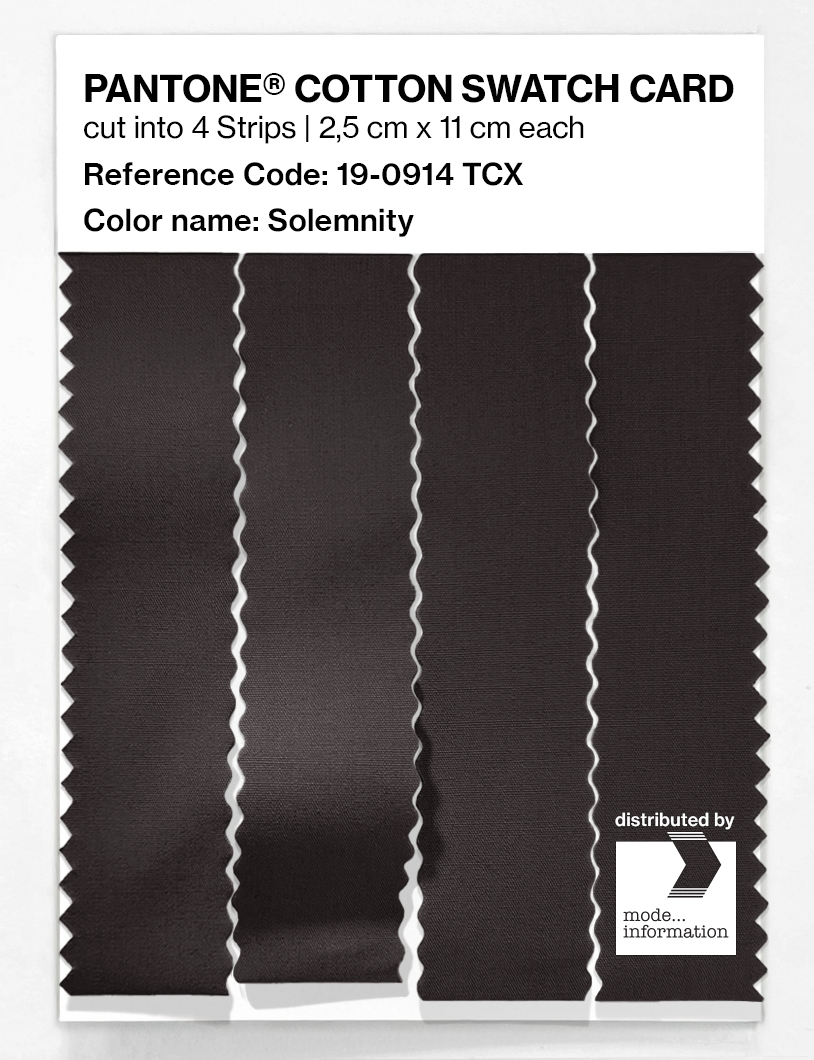 Product image 3 of the product “PANTONE® COTTON SWATCH CARD 19-0914 TCX Solemnity ”