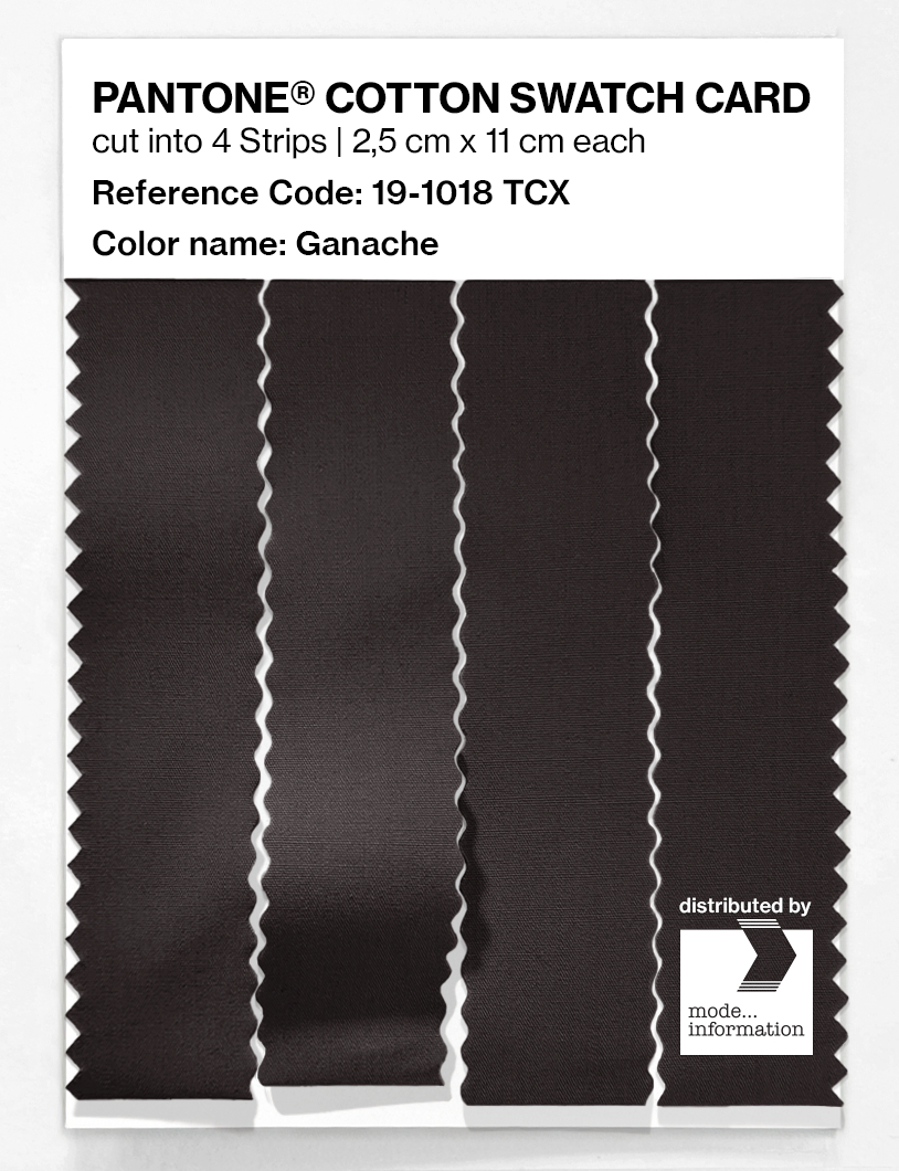 Product image 3 of the product “PANTONE® COTTON SWATCH CARD 19-1018 TCX Ganache ”