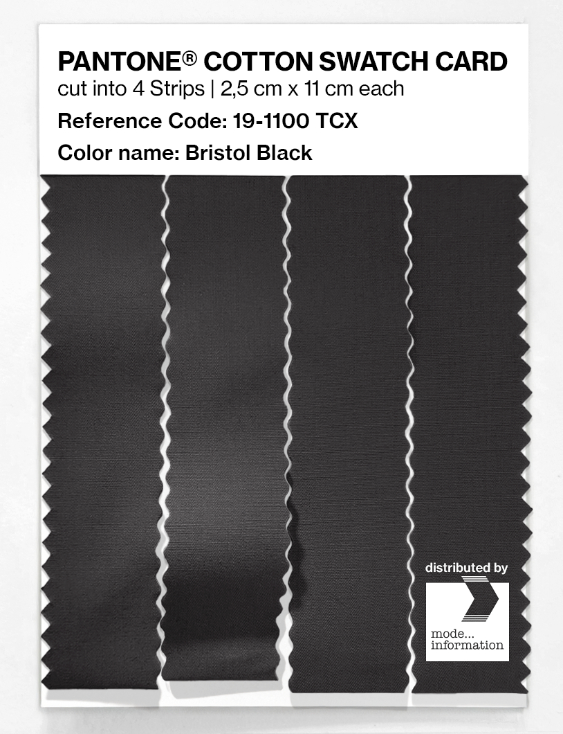 Product image 3 of the product “PANTONE® COTTON SWATCH CARD 19-1100 TCX Bristol Black ”