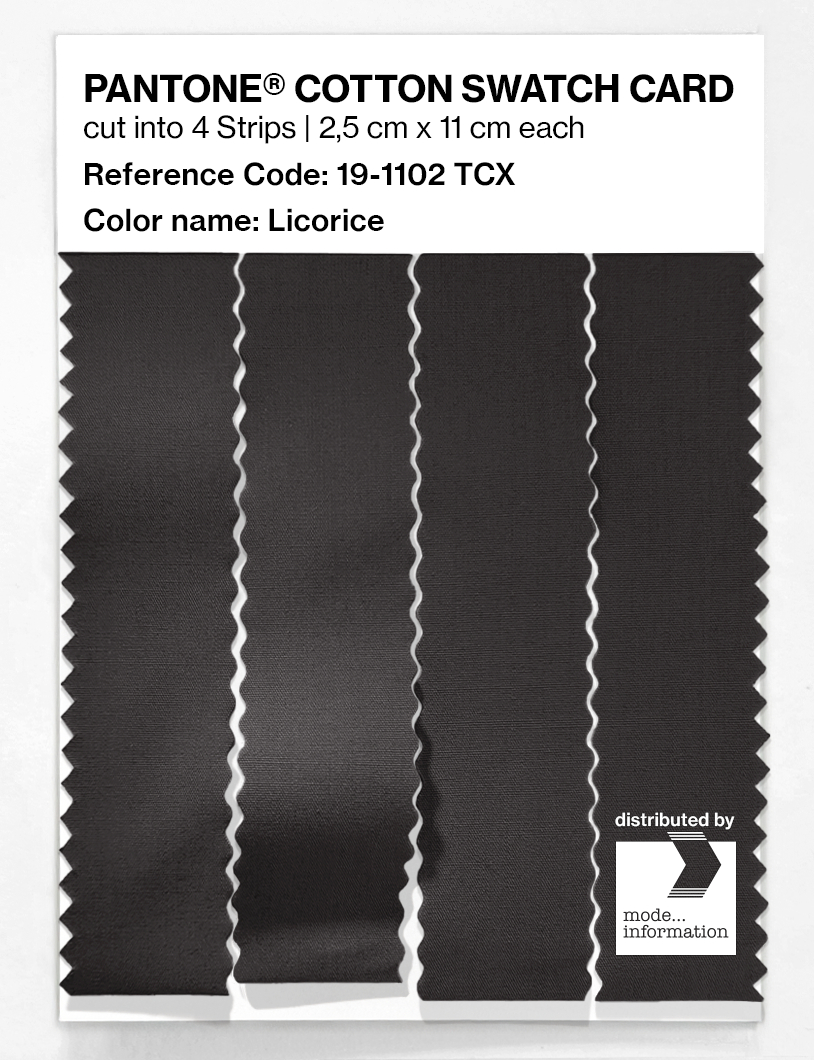 Product image 3 of the product “PANTONE® COTTON SWATCH CARD 19-1102 TCX Licorice ”