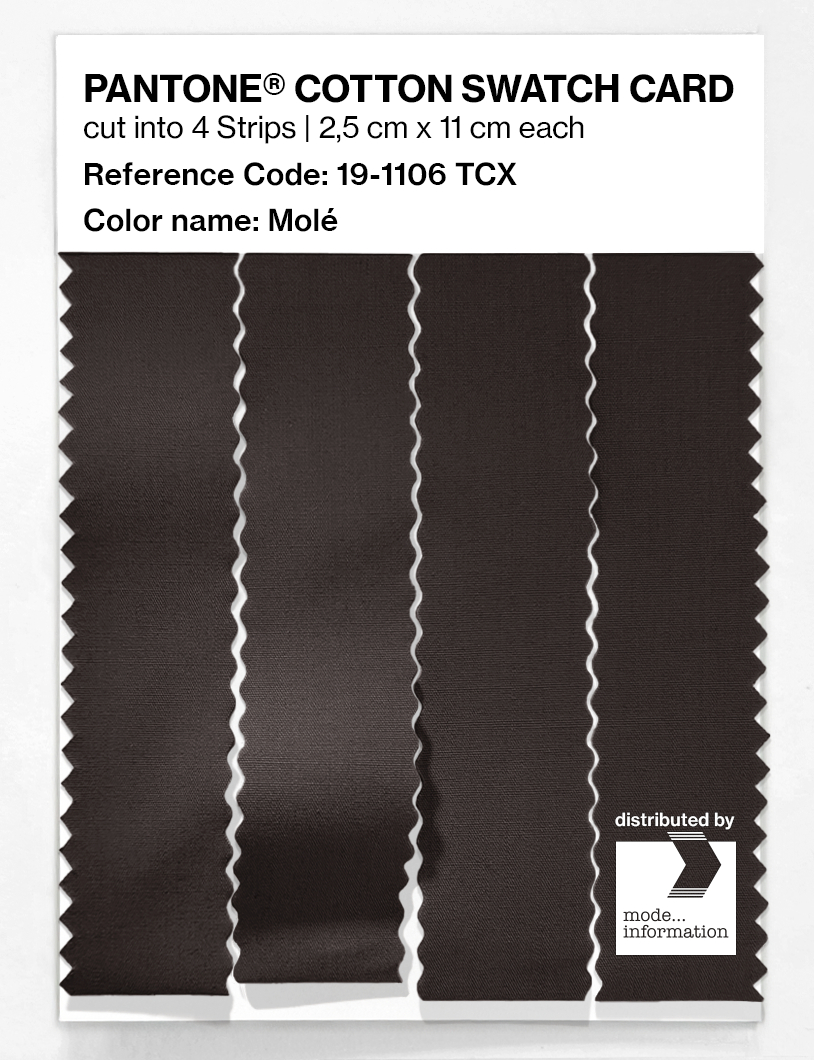 Product image 3 of the product “PANTONE® COTTON SWATCH CARD 19-1106 TCX Molé ”