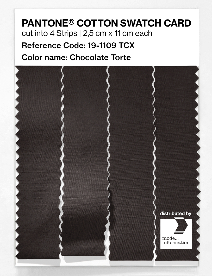 Artikelbild 3 des Artikels “PANTONE® COTTON SWATCH CARD 19-1109 TCX Chocolate Torte “