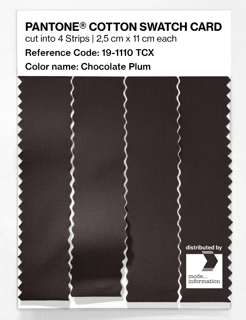 Product image 3 of the product “PANTONE® COTTON SWATCH CARD 19-1110 TCX Chocolate Plum ”