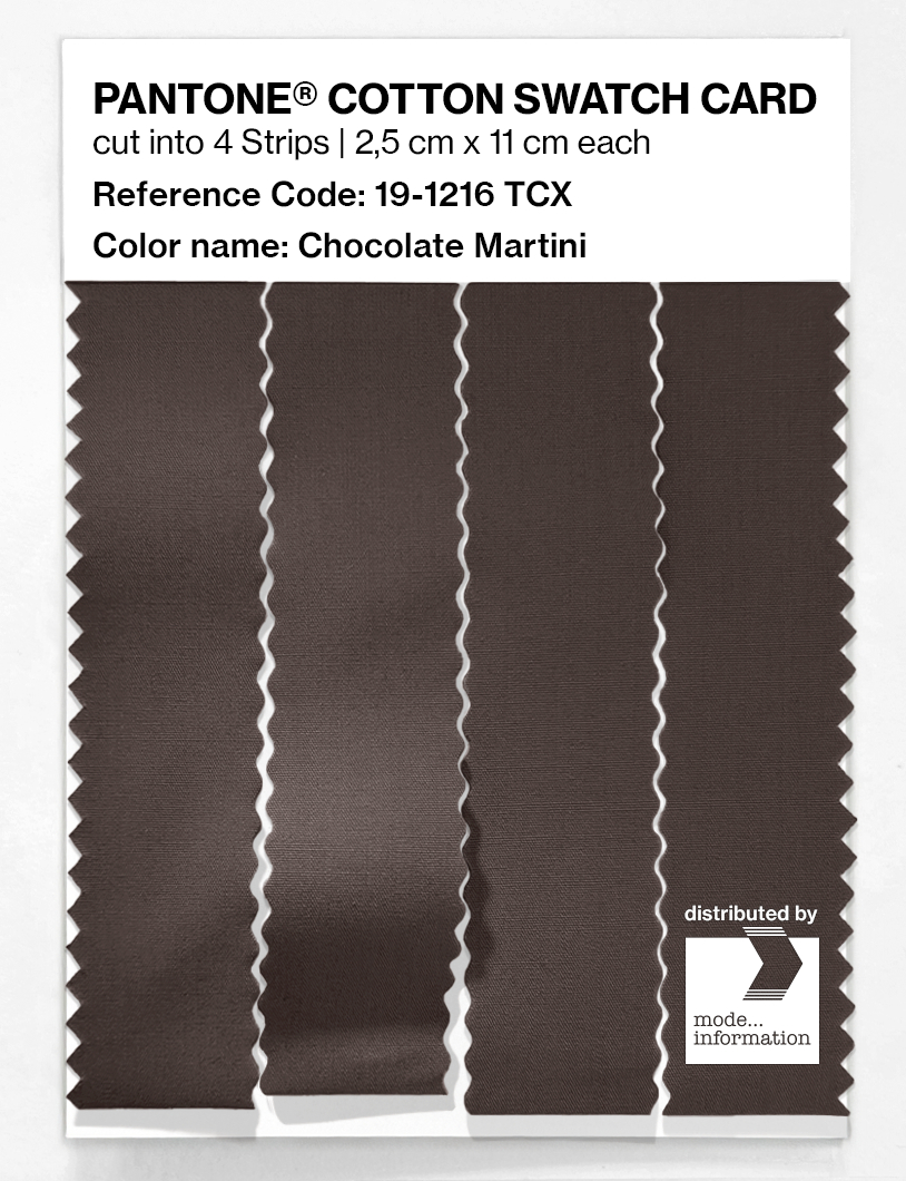 Product image 3 of the product “PANTONE® COTTON SWATCH CARD 19-1216 TCX Chocolate Martini ”