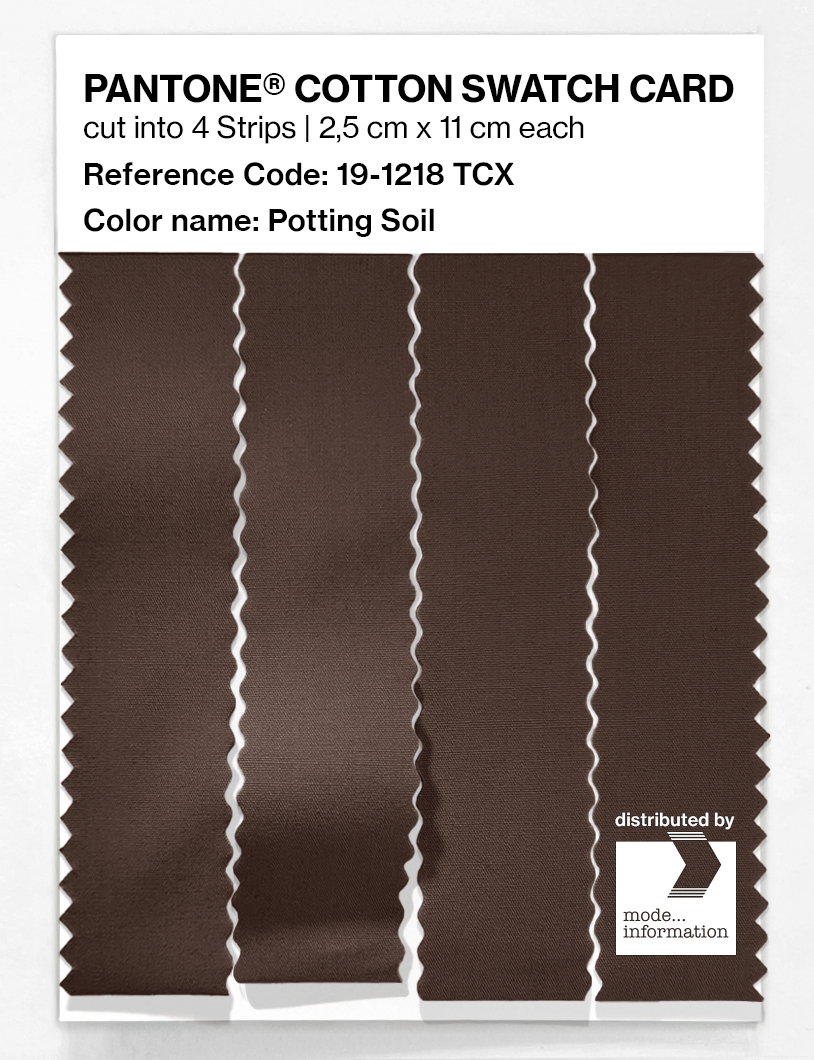Product image 3 of the product “PANTONE® COTTON SWATCH CARD 19-1218 TCX Potting Soil ”