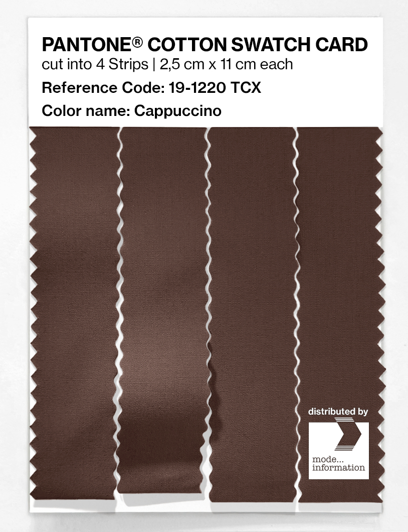 Product image 3 of the product “PANTONE® COTTON SWATCH CARD 19-1220 TCX Cappuccino ”