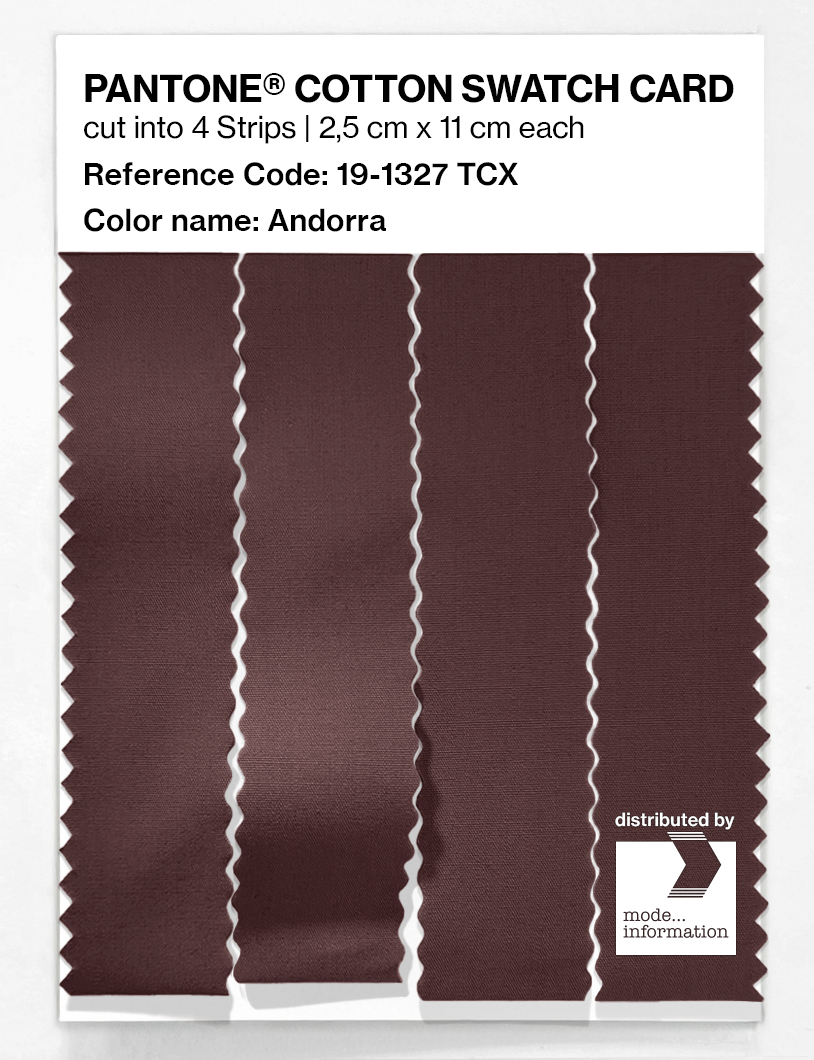 Product image 3 of the product “PANTONE® COTTON SWATCH CARD 19-1327 TCX Andorra ”