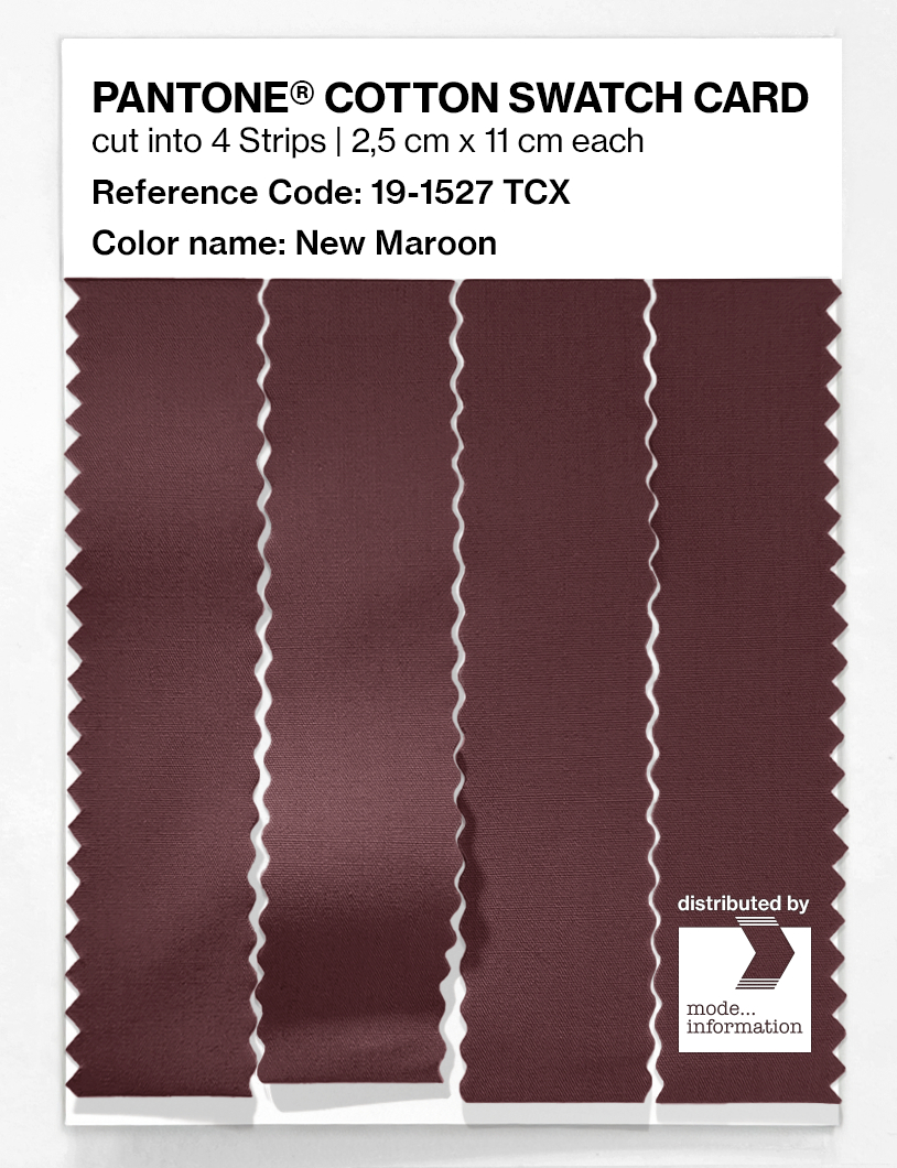 Product image 3 of the product “PANTONE® COTTON SWATCH CARD 19-1527 TCX New Maroon ”