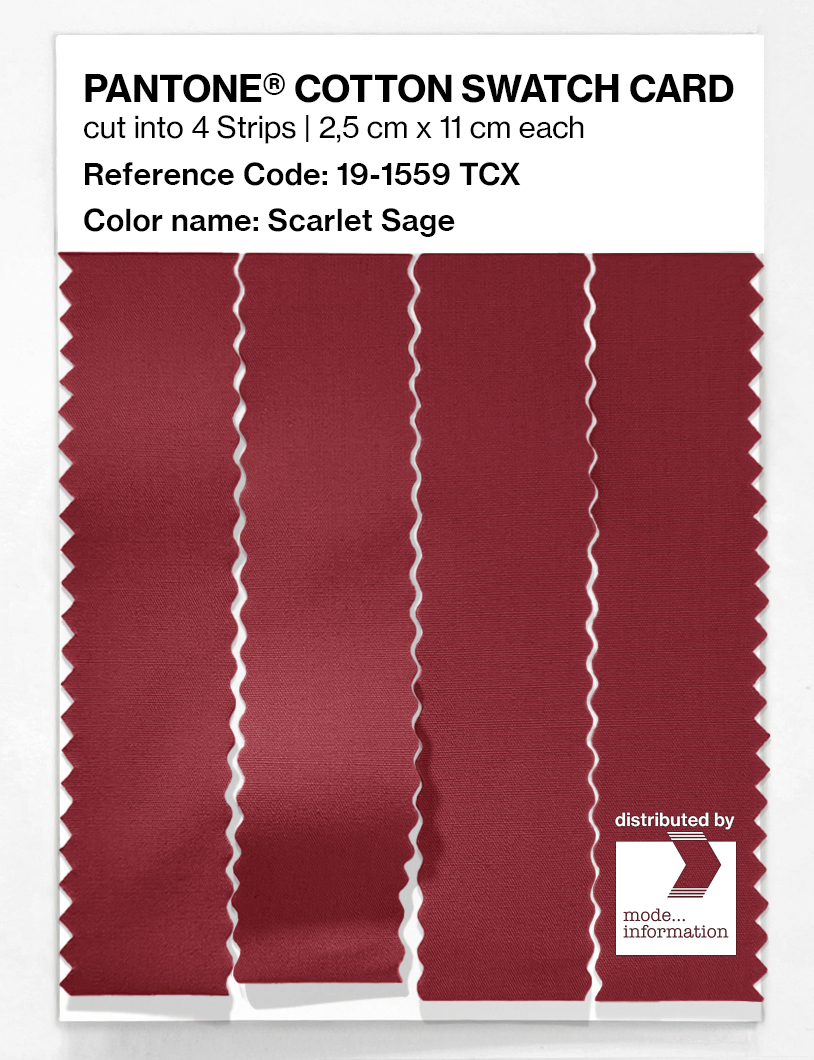 Artikelbild 3 des Artikels “PANTONE® COTTON SWATCH CARD 19-1559 TCX Scarlet Sage “