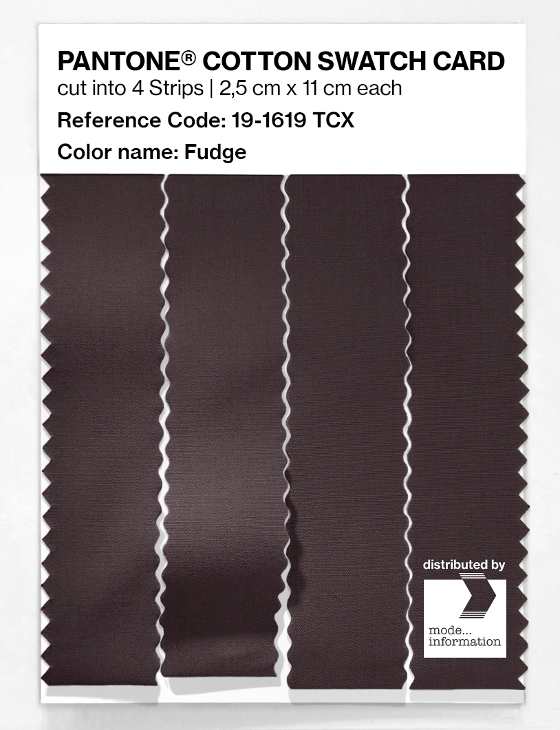 Product image 3 of the product “PANTONE® COTTON SWATCH CARD 19-1619 TCX Fudge ”