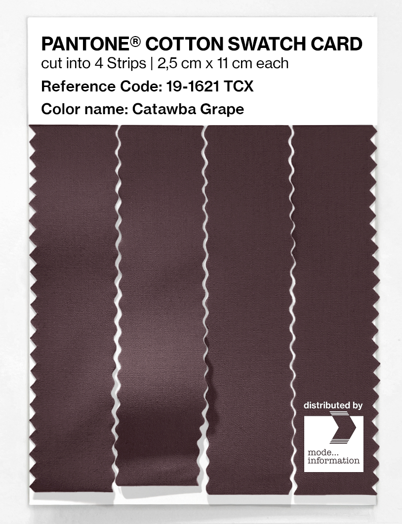 Product image 3 of the product “PANTONE® COTTON SWATCH CARD 19-1621 TCX Catawba Grape ”