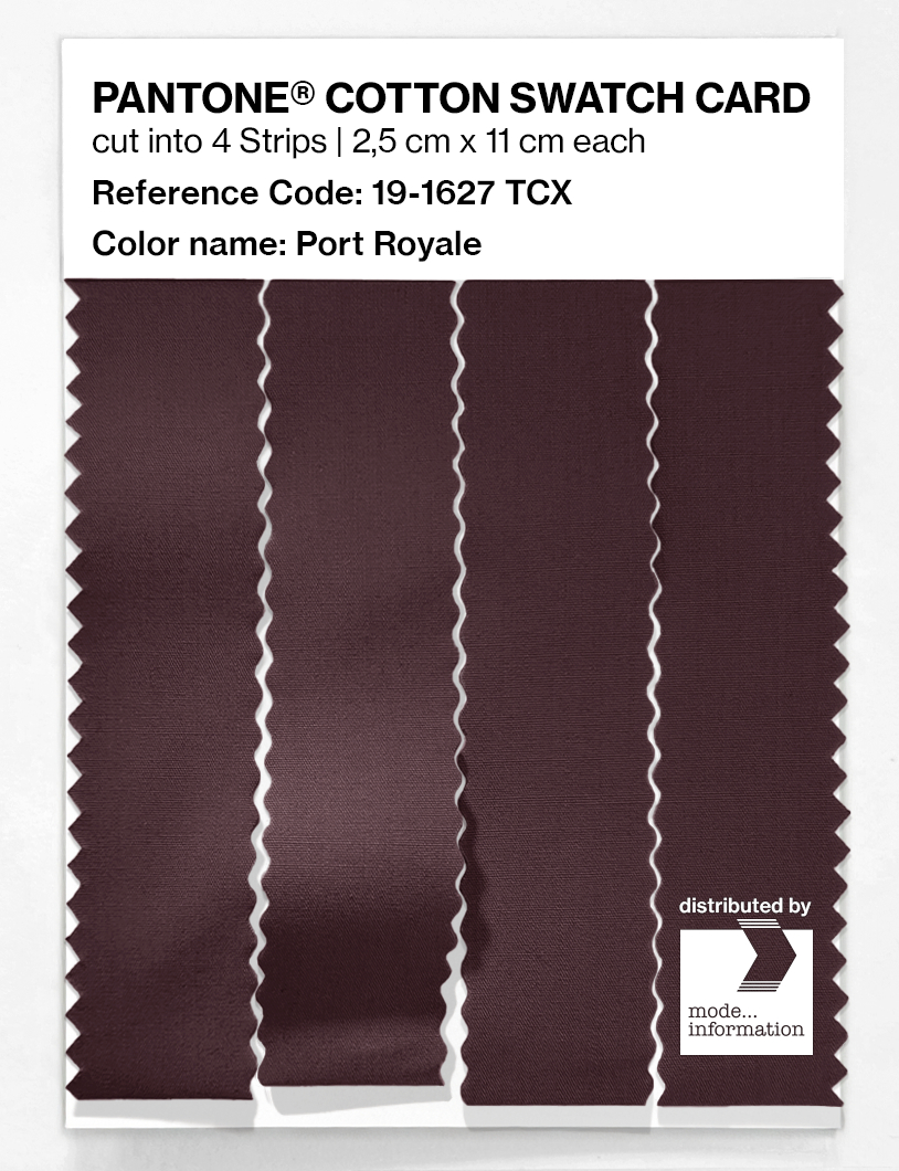 Product image 3 of the product “PANTONE® COTTON SWATCH CARD 19-1627 TCX Port Royale ”