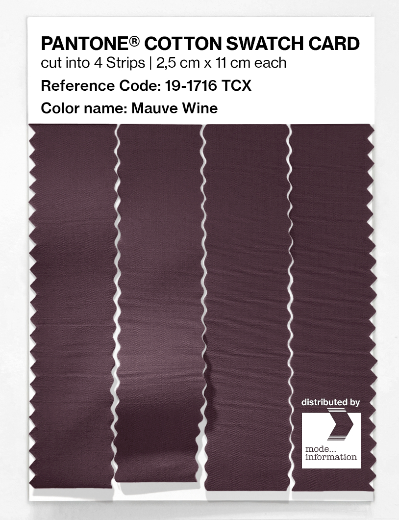 Product image 3 of the product “PANTONE® COTTON SWATCH CARD 19-1716 TCX Mauve Wine ”