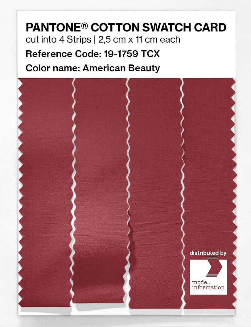 Product image 3 of the product “PANTONE® COTTON SWATCH CARD 19-1759 TCX American Beauty ”