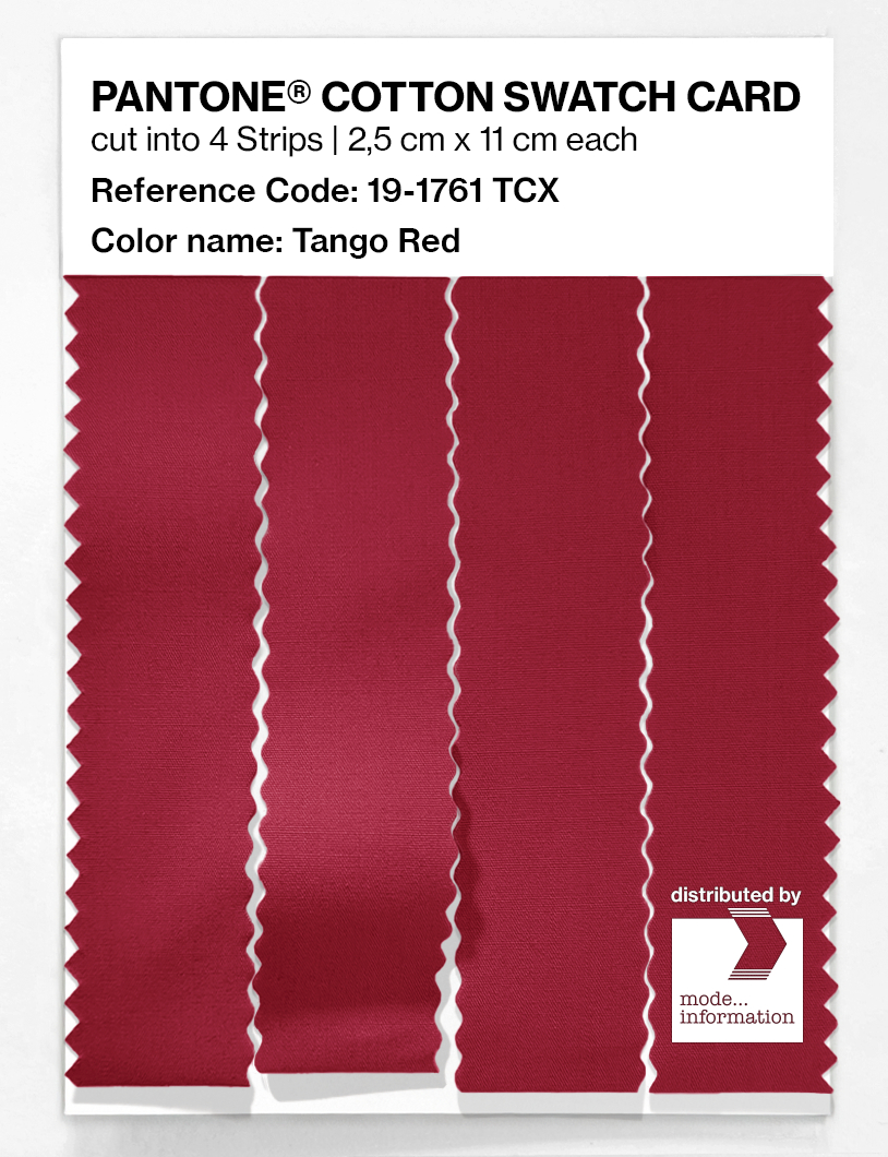 Product image 3 of the product “PANTONE® COTTON SWATCH CARD 19-1761 TCX Tango Red ”